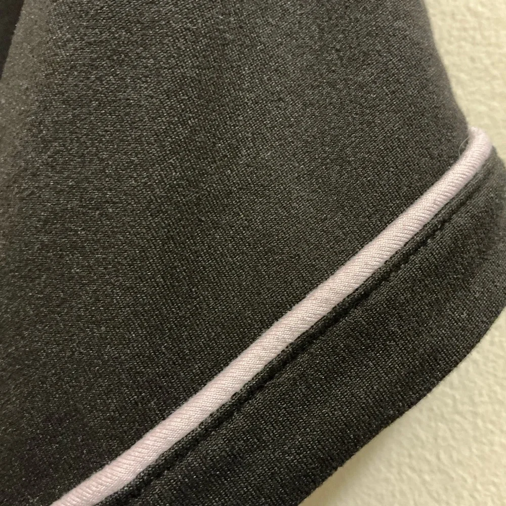 Women's Black Pajama / Loungewear Set with Lavender colored Trim - Picture 4 of 14